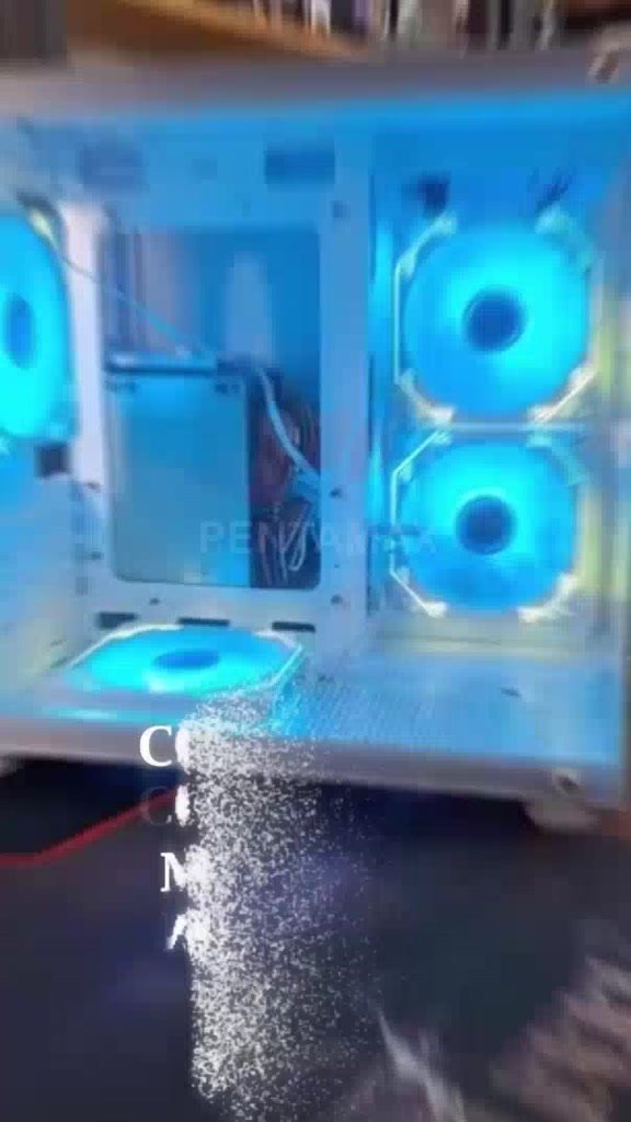 Gabinete Gamer Branco Aquário em Vidro Com 4 Fans RGB GB1797