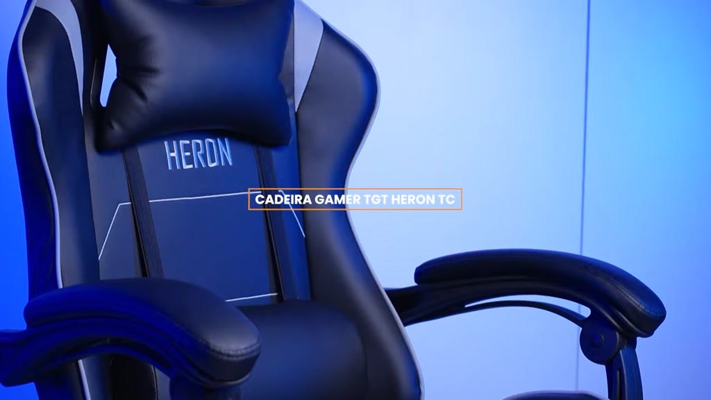 Cadeira Gamer TGT Heron TC, Preto e Cinza, TGT-HRTC-BL02