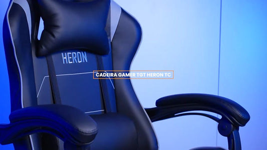 Cadeira Gamer TGT Heron TC, Preto e Cinza, TGT-HRTC-BL02