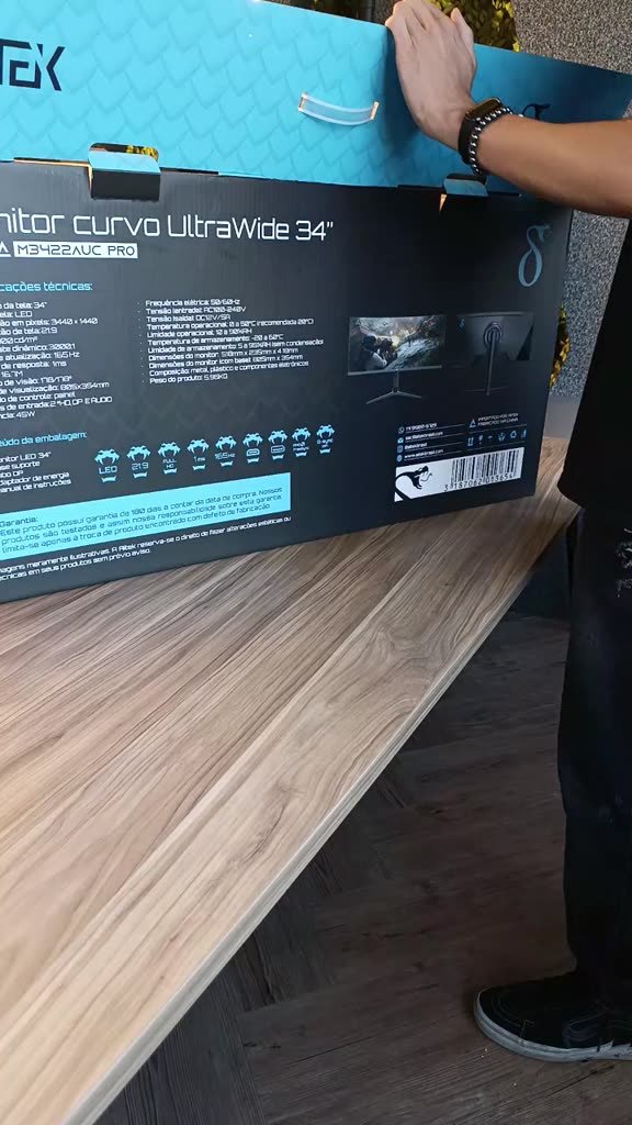 Monitor Gamer Curvo Ultra Wide WQHD 34 165hz Aitek DELTA-M3422AUC PRO