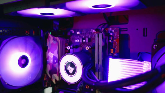Gabinete Gamer Acegeek Gimli, Rainbow, Mid-Tower, Lateral de Vidro, Com 3 Fans, Preto AG-GIMLI-BK-3F